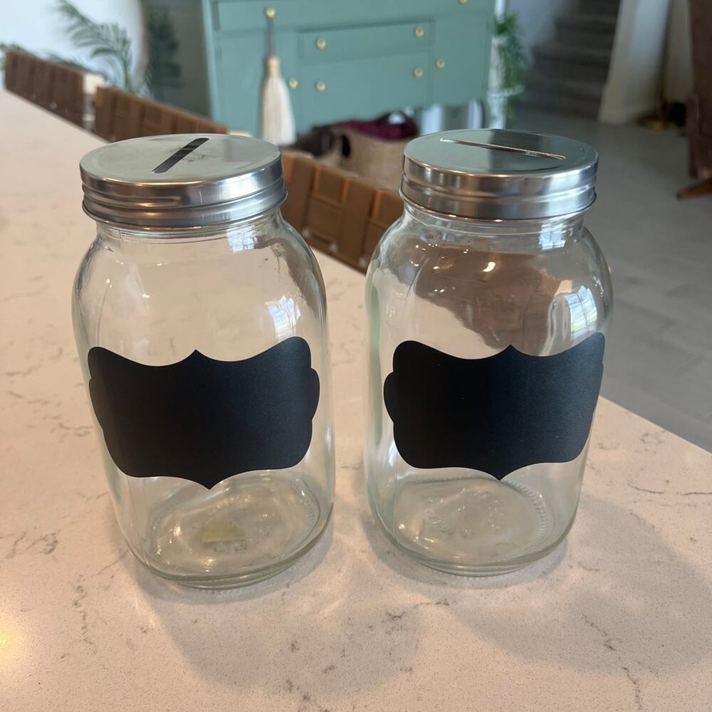 (2) Savings Jars